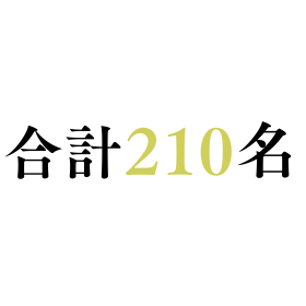 合計210名